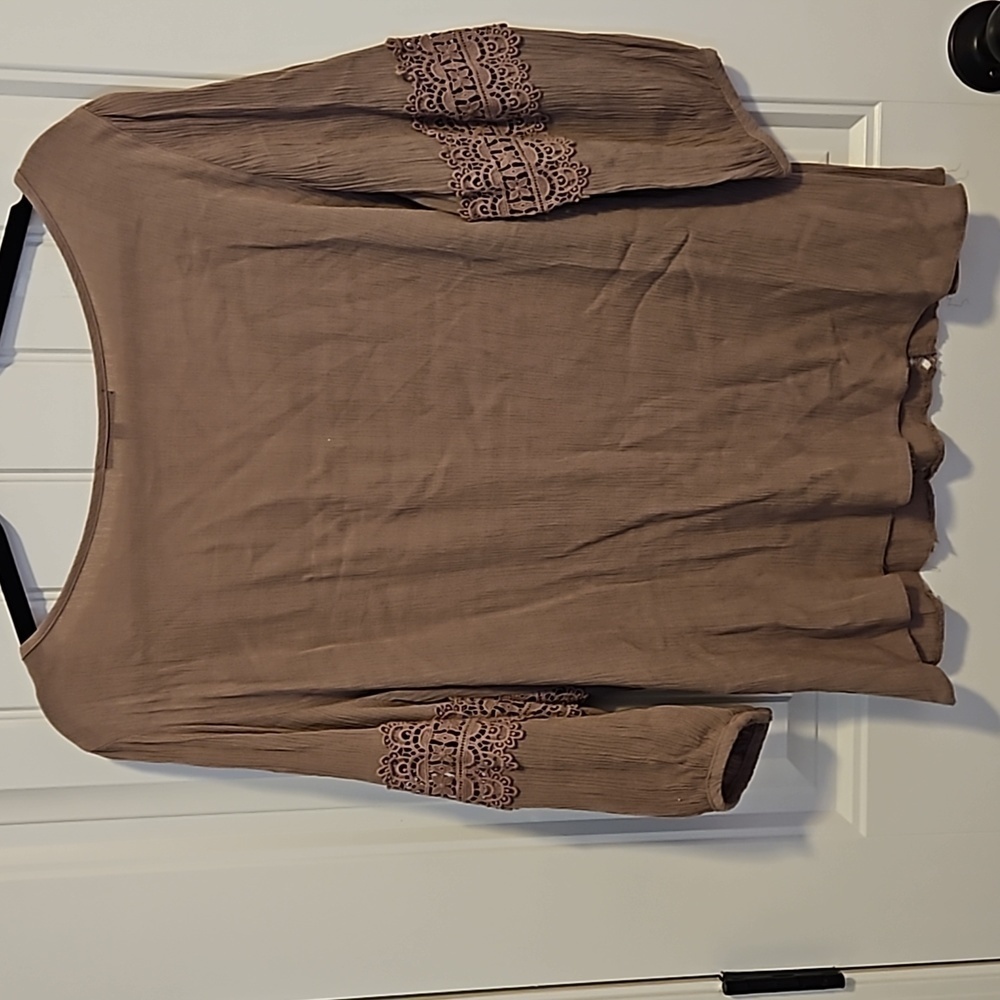 Brown Peasant Top Size L - Picture 3 of 5